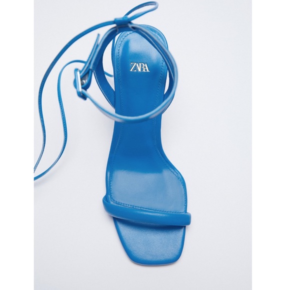 Zara heeled leather tie sandals - Picture 10 of 15